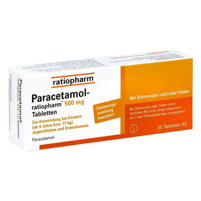 Paracetamol ratiopharm 500mg - bei Fieber 20 stk
