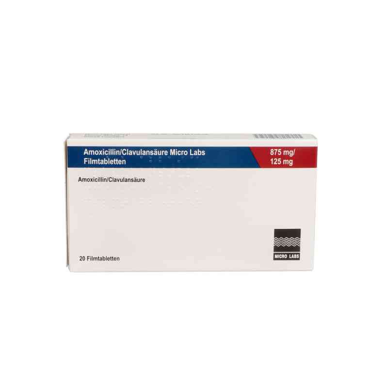 Amoxicillin/clavulansäure Micro La.875mg/125mg Fta 20 stk