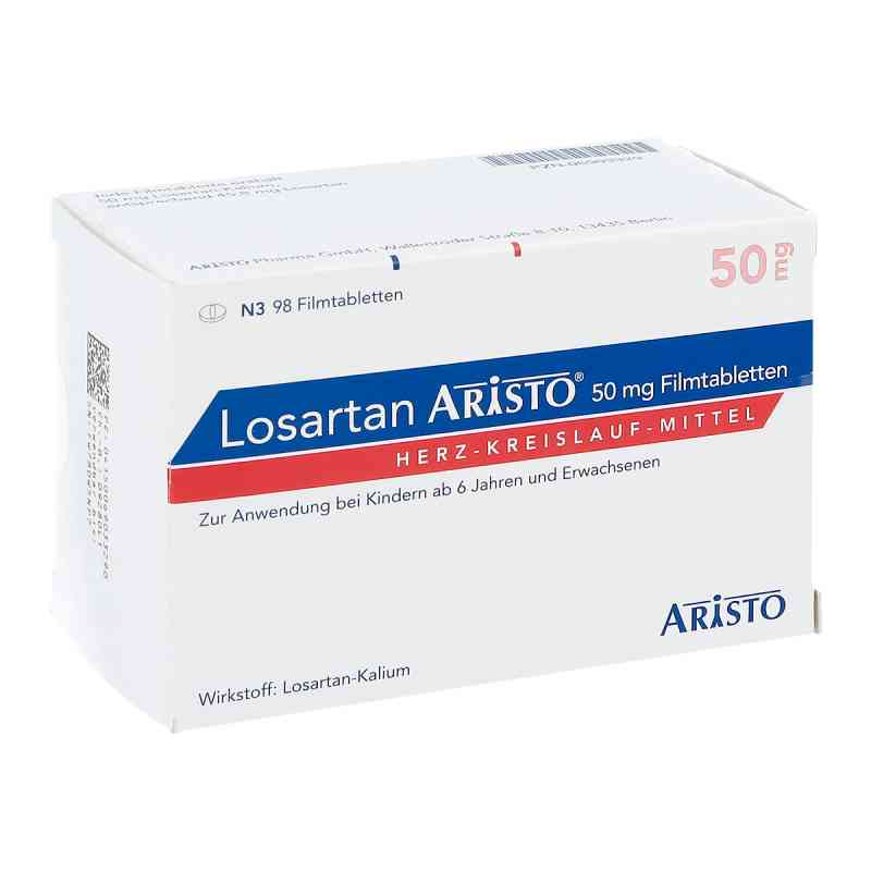Losartan Aristo 50 mg Filmtabletten 98 stk von Aristo Pharma GmbH PZN 06903329