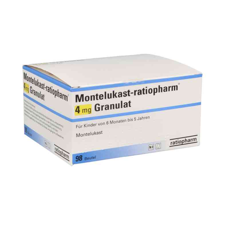 Montelukast-ratiopharm 4 mg Granulat 98 stk von ratiopharm GmbH PZN 09485737