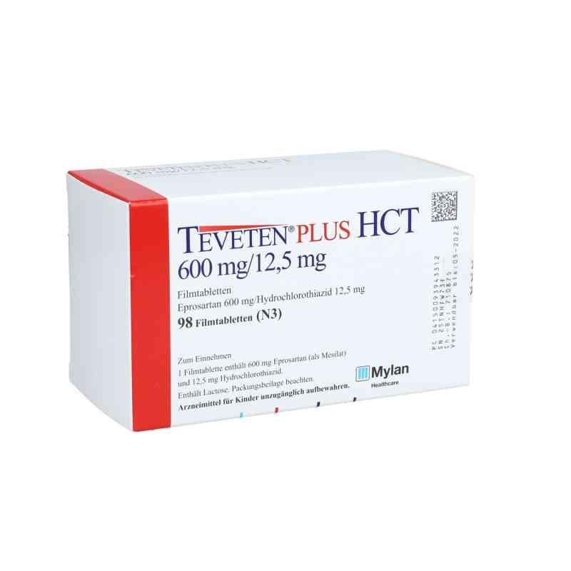 Teveten Plus Hct 600 mg/12,5 mg Filmtabletten 98 stk von Viatris Healthcare GmbH PZN 09394331