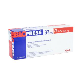 Blopress 32 mg Plus 12,5 mg Tabletten 98 stk von CHEPLAPHARM Arzneimittel GmbH PZN 07288760