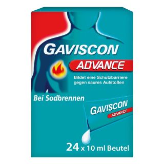 GAVISCON Advance Pfefferminz Suspension bei Sodbrennen 24X10 ml von Reckitt Benckiser Deutschland GmbH PZN 02240777