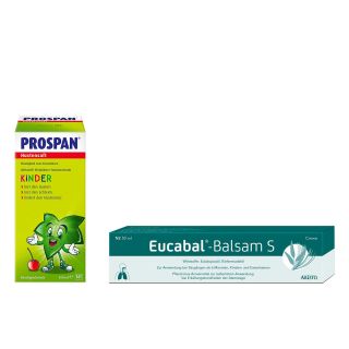 Prospan Hustensaft für Kinder 100 ml + Eucabal Balsam S 50 ml 1 Pck von  PZN 08101083