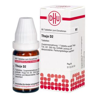 Thuja D2 Tabletten 80 stk von DHU-Arzneimittel GmbH & Co. KG PZN 02808396