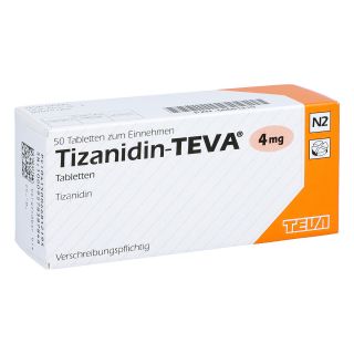 Tizanidin Teva 4 mg Tabletten 50 stk von Teva GmbH PZN 06681219