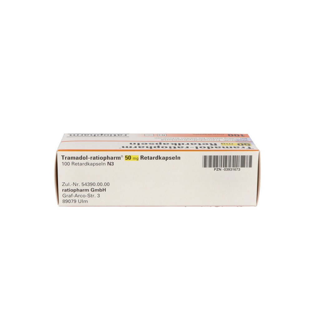 Tramadolratiopharm 50 mg Retardkapseln 100 stk