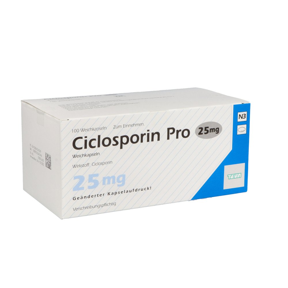 Ciclosporin Pro 25 mg Weichkapseln 100 stk günstig bei