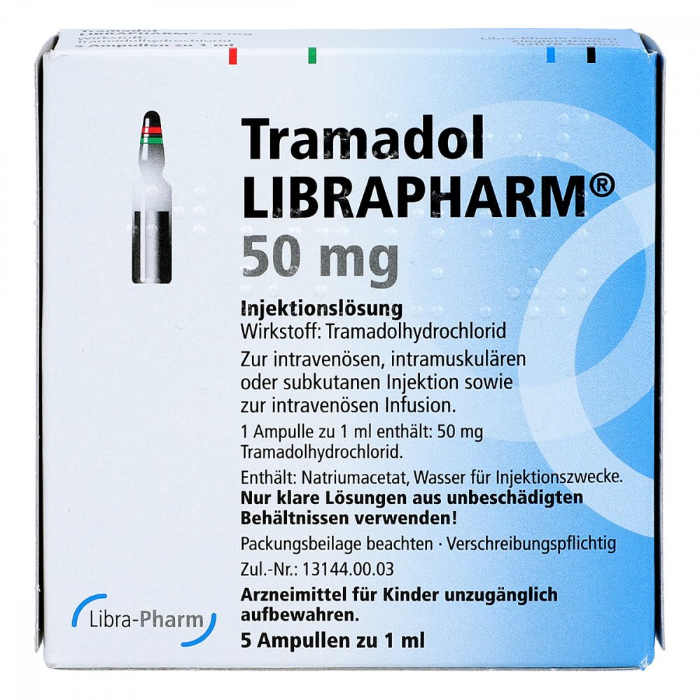Tramadol Librapharm 50 mg Injekt./infus.lsg. 5 stk