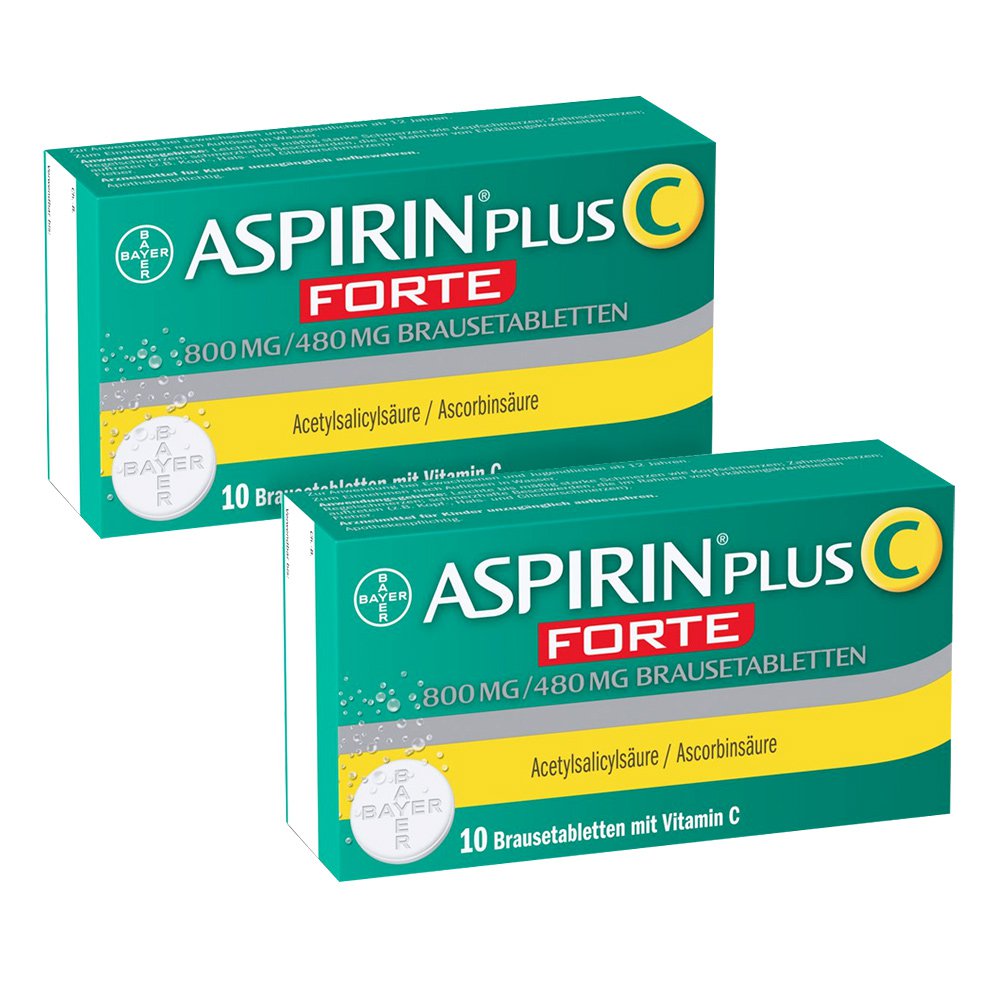 Aspirin plus C forte 800 mg/480 mg Brausetabletten 2x10 stk günstig bei