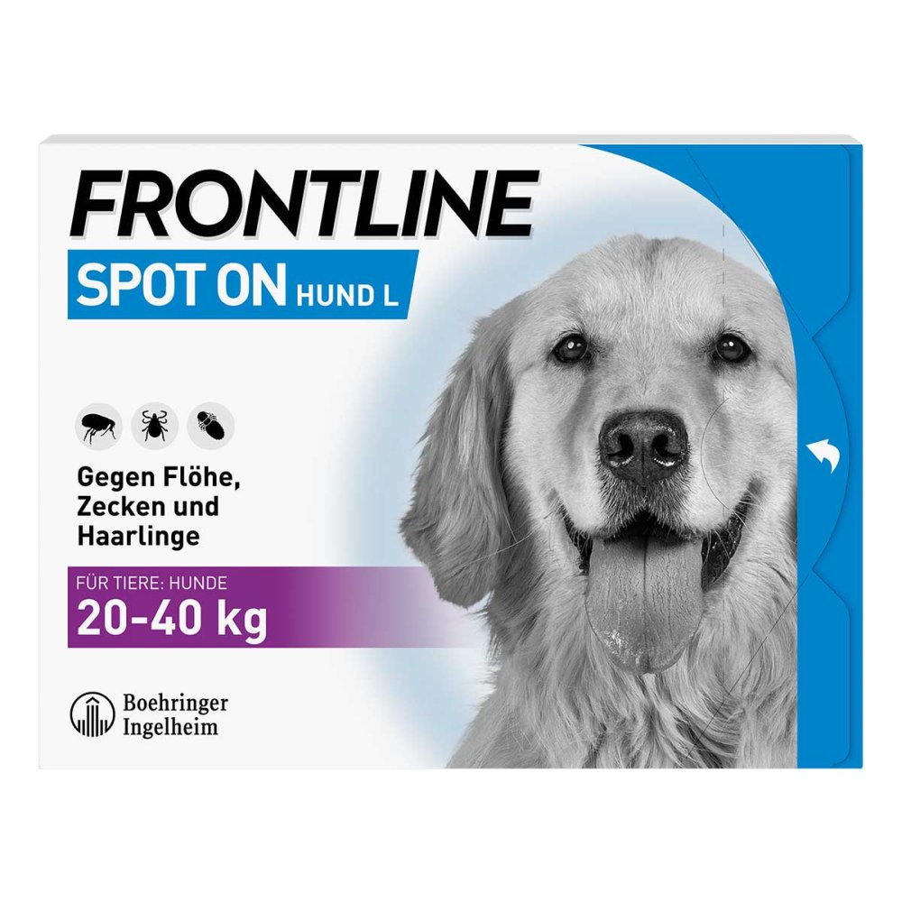 Frontline Spot On Hund L kg) Zecken, Flöhe, Haarlinge 6 stk