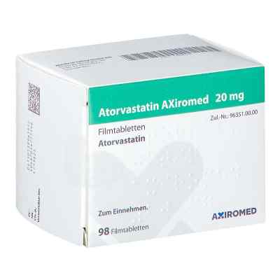 Atorvastatin Axiromed 20 mg Filmtabletten 98 stk