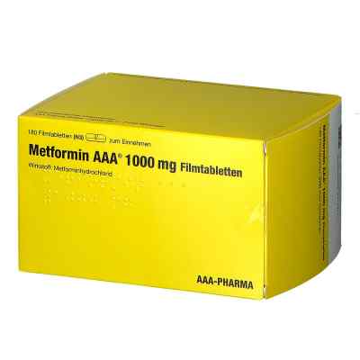 Metformin 1000 AAA-Pharma 180 stk von AAA - Pharma GmbH PZN 09711702